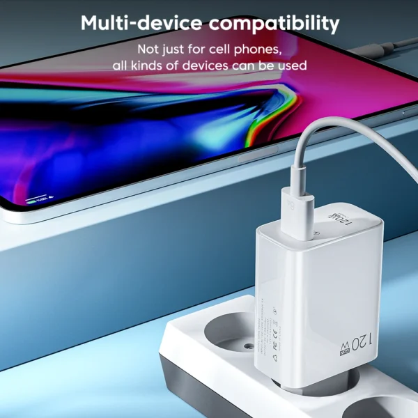 Chargeur rapide USB 120 de type C, câble de charge, adaptateur de téléphone pour iPhone 14, Xiaomi, Samsung, Huawei, 3.0 W – Image 4