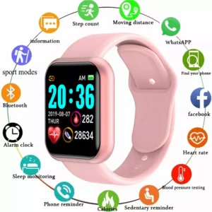 Montre intelligente multifonctionnelle pour hommes et femmes, Bluetooth, téléphone connecté, musique, fitness, bracelet de sport, moniteur de sommeil, Y68, D20