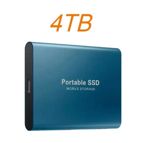 Disque dur externe SSD portable haute vitesse, disque dur petde type C, disque à semi-conducteurs de masse 4 To, USB 3.1, ordinateur portable, PC, discrétionnaire – Image 5