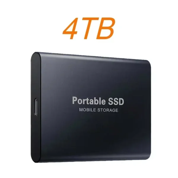 Disque dur externe SSD portable haute vitesse, disque dur petde type C, disque à semi-conducteurs de masse 4 To, USB 3.1, ordinateur portable, PC, discrétionnaire – Image 3