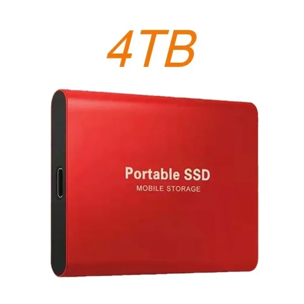 Disque dur externe SSD portable haute vitesse, disque dur petde type C, disque à semi-conducteurs de masse 4 To, USB 3.1, ordinateur portable, PC, discrétionnaire – Image 4