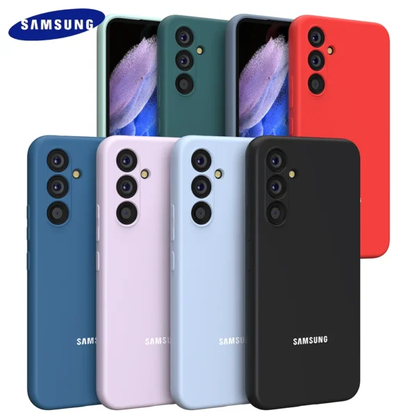 Coque de protection arrière en silicone liquide pour téléphone, étui pour Samsung Galaxy A55, A35, A25, A15, A05S, A04S, A54, A34, A24, A14, A23