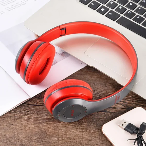 Écouteurs sans fil P47 Bluetooth 5.0, oreillettes pliables, hi-fi, basse stéréo, pour musique, jeux, pour enfants filles, pour iPhone XiaoMi – Image 5