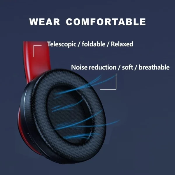 Les écouteurs bluetooth sont pliables, sans fil, sans fil, pour ordinateur – Image 3