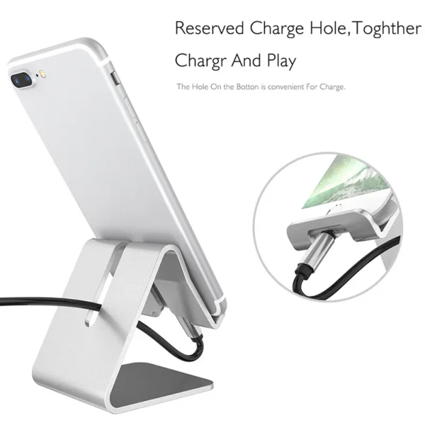 Nouveau support de téléphone portable en aluminium, support de Table de bureau pour IPad IPhone, support universel antidérapant pour téléphone portable – Image 2