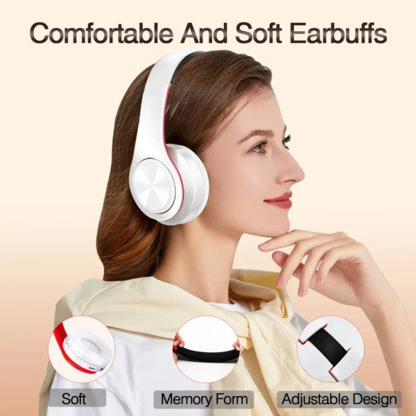 Meilleures écouteurs sans fil avec Microphone, casque stéréo numérique, Bluetooth, carte, lecteur MP3, Radio FM, musique pour tous – Image 2