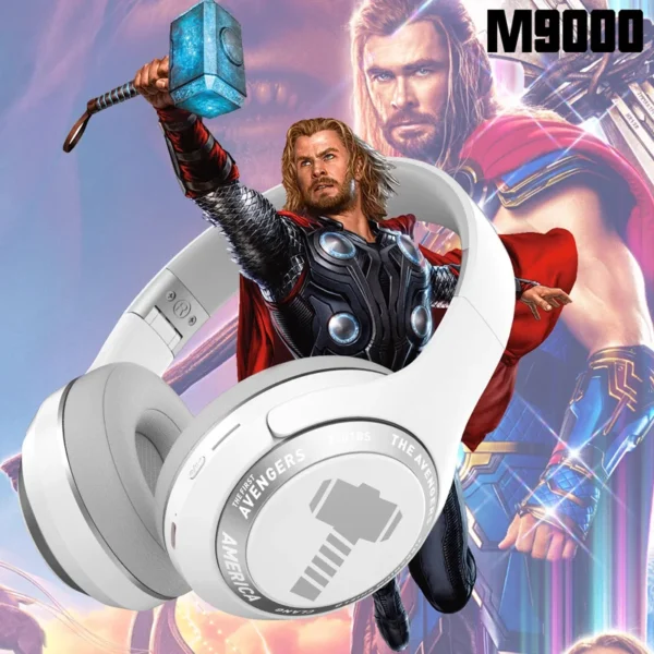 Casque sans fil Spider Man, Bluetooth Eagle, sur l'oreille, pliable, ordinateur, suppression du bruit, HIFI, stéréo, casque de jeu – Image 3