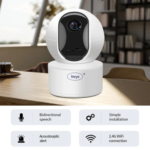 8MP 4K WiFi caméra de sécurité maison intérieure bébé moniteur AI détection de mouvement suivi Vision nocturne CCTV vidéo caméra de sécurité