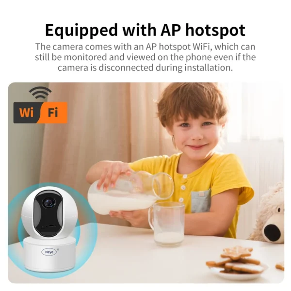 8MP 4K WiFi caméra de sécurité maison intérieure bébé moniteur AI détection de mouvement suivi Vision nocturne CCTV vidéo caméra de sécurité – Image 6