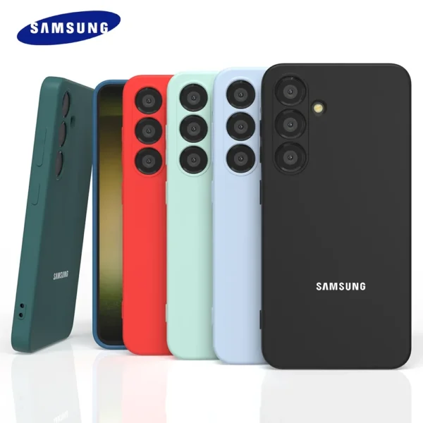 Coque arrière en Silicone liquide souple, Ultra fine, antichoc, pour Samsung Galaxy S25 S25Plus S25Ultra, S24 S24Plus S24Ultra