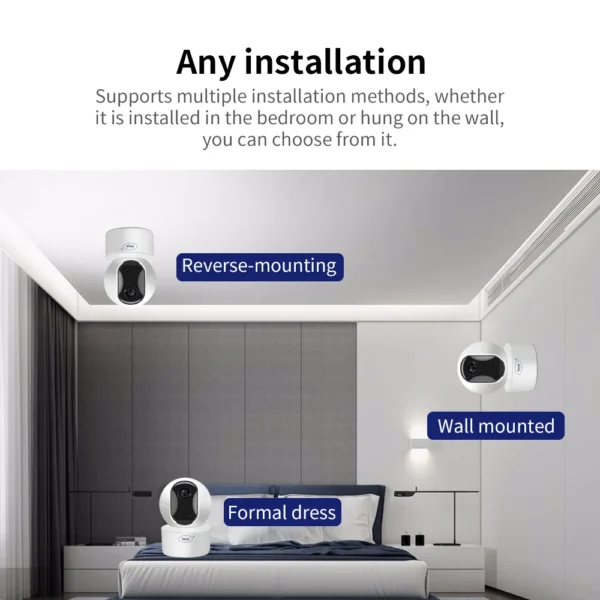 8MP 4K WiFi caméra de sécurité maison intérieure bébé moniteur AI détection de mouvement suivi Vision nocturne CCTV vidéo caméra de sécurité – Image 4